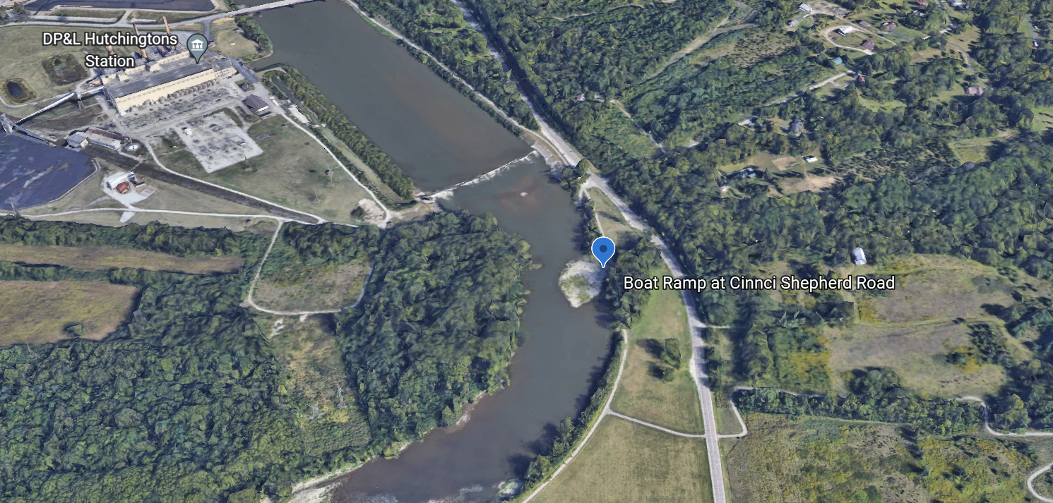 River Access at Boat Ramp Dayton/Cincinnati at Shepherd Road- GM River Mile 63.4