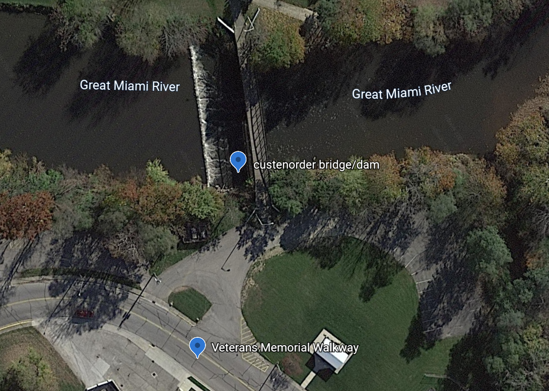 River Hazard - DAM at Custenborder Fields - GM River Mile 127.8
