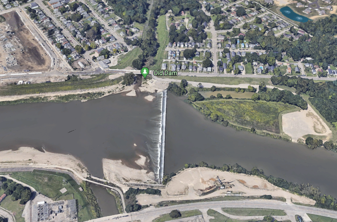 River Hazard at DAM North of Black St.- GM River Mile 36.4